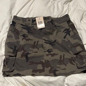 Guess Olive Multi Camo Mini Skirt